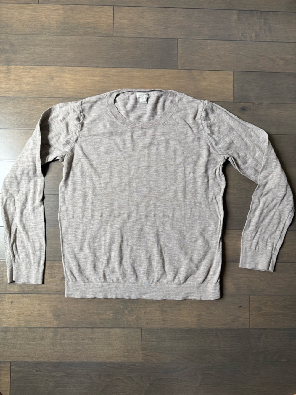 J.Crew Lightweight Crewneck Sweater in Taupe